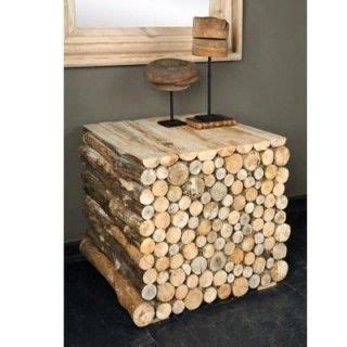 1 review rated 5 out of 5 stars. Log stack table. | Rustic side table, Side table wood, Wood
