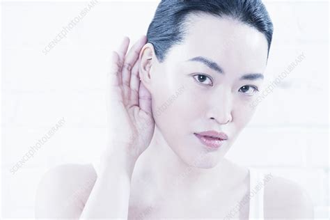 Close Up Of Woman Listening Carefully Stock Image F0190302