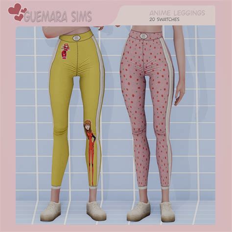 Guemara Sims Sims 4 Kitty And Anime Leggings Base Game 20