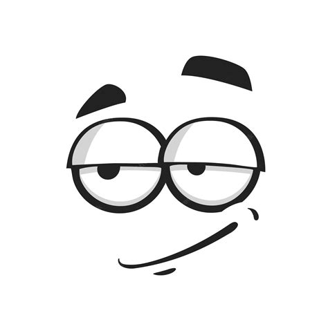 Premium Vector Cartoon Face Smirk Or Simper Emoji Character
