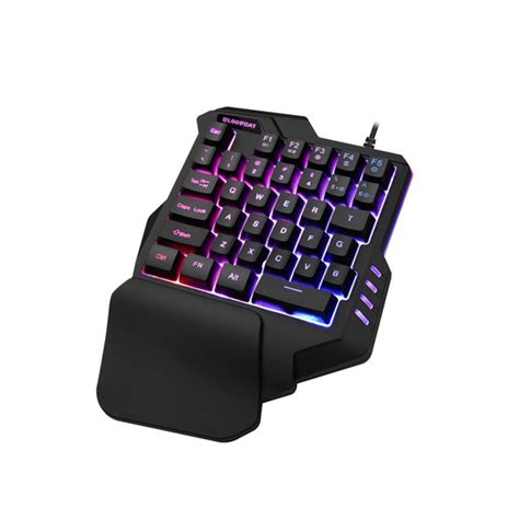 One Handed Rgb Mechanical Gaming Keyboard 35 Keys Rainbow Backlit