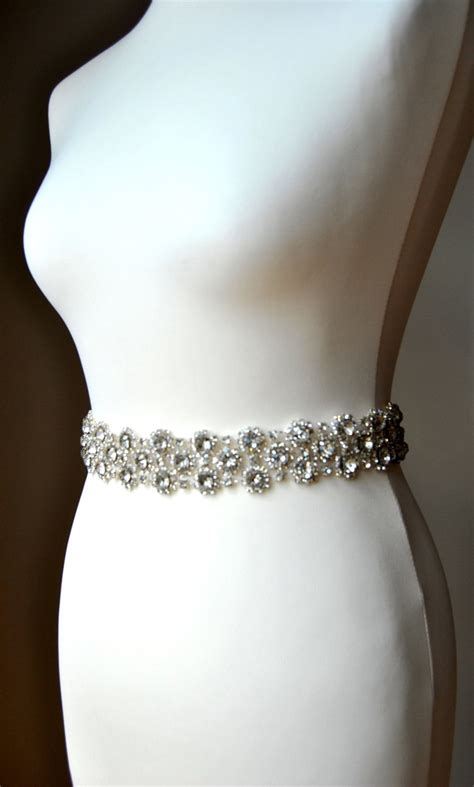 Luxury Crystal Bridal Sashwedding Dress Sash Belt Rhinestone Etsy