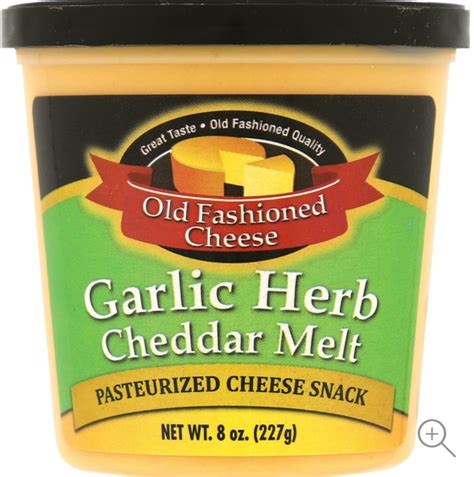 old fashioned foods garlic and herb cheese spread 8 oz inmate packages
