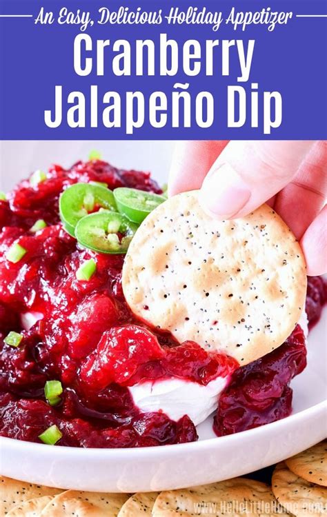 Cranberry Jalapeño Dip Recipe Holiday Appetizers Vegetarian
