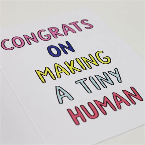 We did not find results for: 'congrats on making a tiny human' baby card by veronica dearly | notonthehighstreet.com