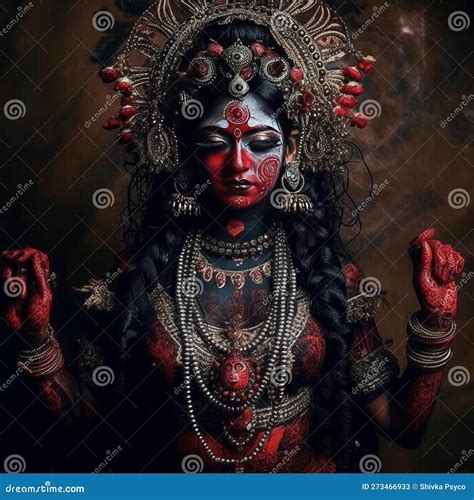Kali Maa Full Body Portraits Beautiful Generative AI Stock Photography