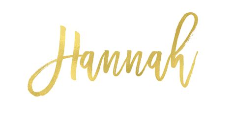 Hannah In Calligraphy