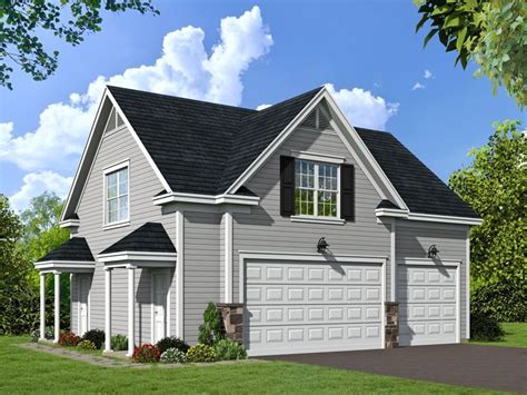 The main level of this shingle style garage apartment gives you parking for 3 cars behind 9'x8' doors. 062G-0066: Traditional-Style 3-Car Garage Apartment Plan ...
