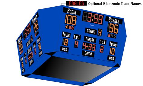 4 Sided Basketball Scoreboard And Led Digital Display 2770 4 Face