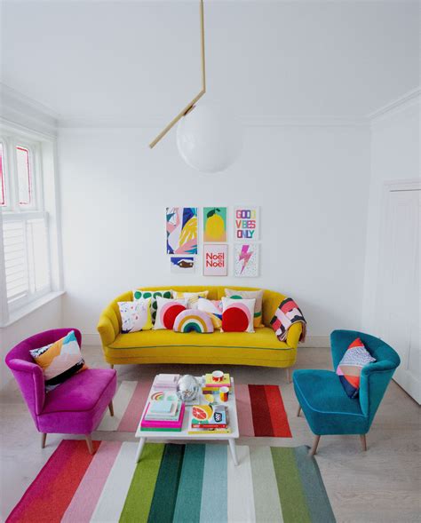 Yellow Sofa And Colourful Armchairs With A Personal Service From Sofa