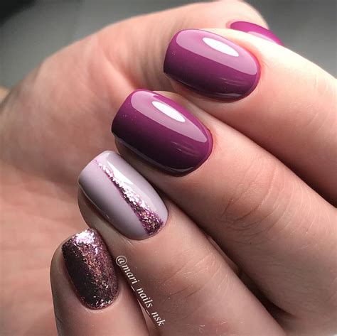Gorgeous Purple And Mauve Nail Art Purple Nails Fall Nail Art