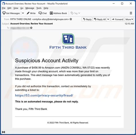 Fraude Email Fifth Third Bank Passos De Remoção E Recuperação