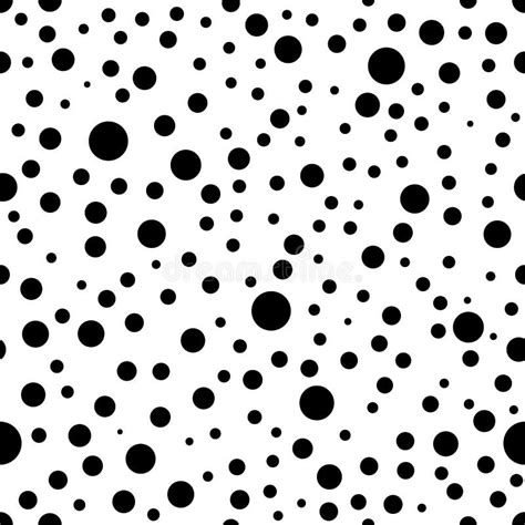 Black Vector Polka Dot Seamless Pattern Isolated Stock Illustration Illustration Of Fabric