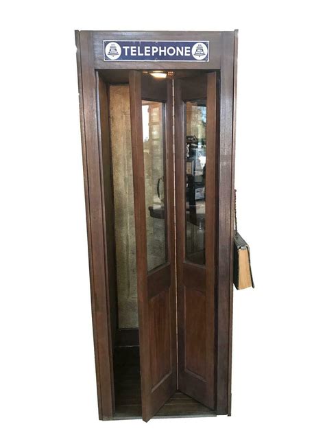 1930s Bell Systems Wooden Telephone Booth Front 34 215822