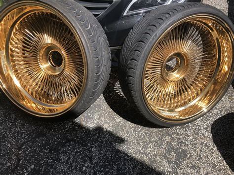 24 Gold Dayton Wire Wheels 11k Obo For Sale In Plantation Fl Offerup