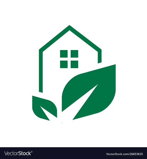 Eco Friendly Green Building Logo Royalty Free Vector Image