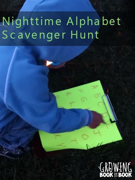 Nighttime Alphabet Treasure Hunt For Kids Treasure Hunt For Kids