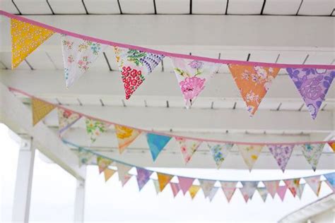 Party Bunting Bunting Banner Pennant Banner Fabric By Tinamagee Pennant