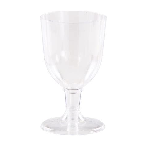 Clear Plastic Wine Glasses 5 Oz 6 Count For 6 Guests