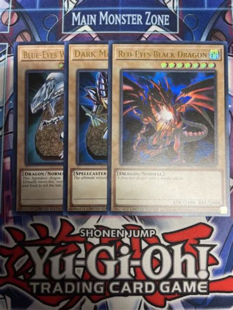 YUGIOH RED EYES Dark Magician Blue Eyes White Dragon LC01 Promos