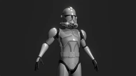 Clone Star Wars 3d Model Rigged Obj Fbx Stl Blend