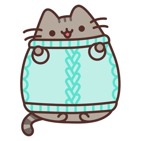 Pusheen In Knitted Sweater Sticker Pusheen Cute Pusheen Cat Pusheen