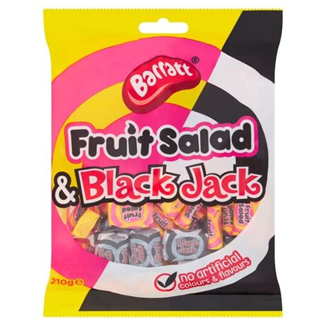 Barratt Black Jack And Fruit Salad Chew Bag 210g Tesco Groceries