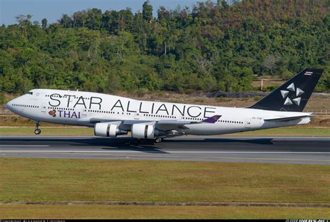 Boeing 747 4d7 Star Alliance Thai Airways International Aviation