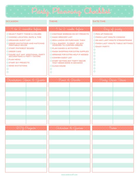 Looking for graduation party program template inspirational 91 80th birthday? Ruff Draft: FREE PRINTABLE Party Planning Checklist ...