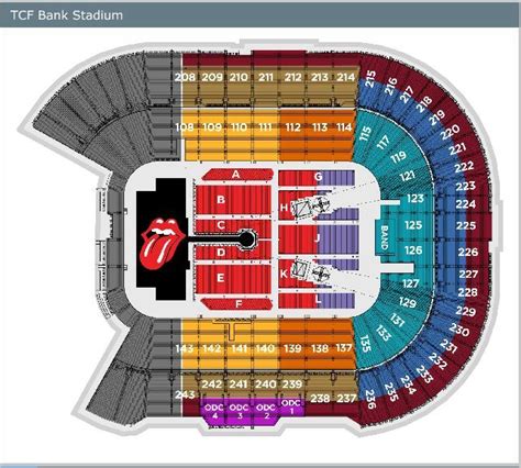 Tcf Bank Stadium Concert Seating Rolling Stones