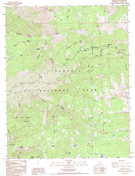 Silver City Topographic Map 124000 Scale California
