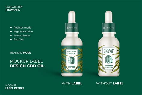 Mockup Label Design Cbd Oil Graphic By Ridtype · Creative Fabrica