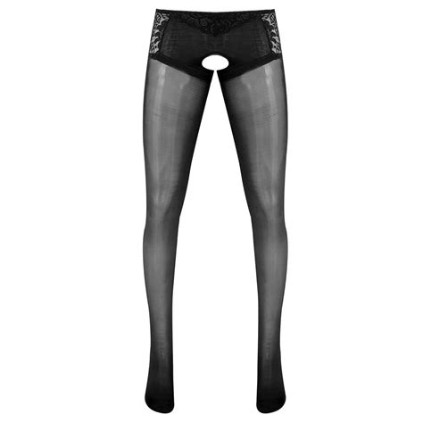 Купить Mens Lace Sheer Seamless Pantyhose Lingerie Stockings Sexy на