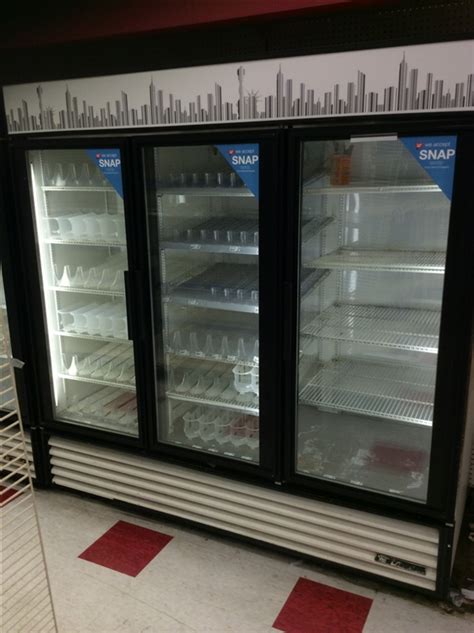 3 Door True Self-Contained Cooler, AA Store Fixtures, Used Coolers and 
