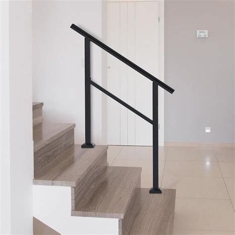 Even if there had been 18 of exposed post it would likely have flexed. Freedom Heathrow 4-ft x 1.5-in x 33-in Matte Black Aluminum Deck Handrail Kit (Assembled) Lowes ...