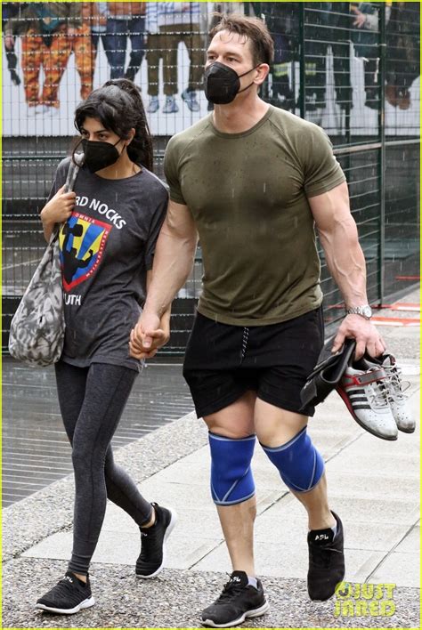 John Cena Shows Off His Muscles While Leaving The Gym With Wife Shay