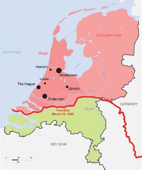 Map Of The Netherlands March 1945 Frontline Adapted From Ben