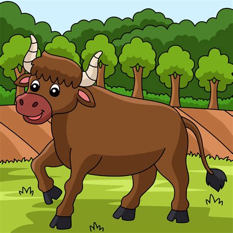 Ox Cartoon Colored Animal Illustration 6326278 Vector Art At Vecteezy
