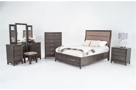 Includes Bed Chest Vanity With Stool And Night Stand King Bedroom