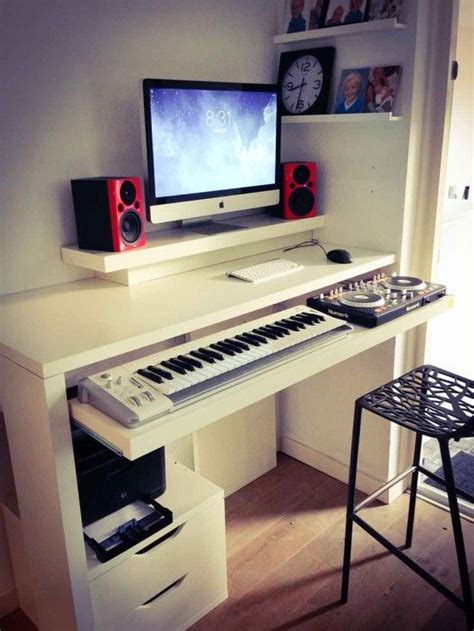 Diy Studio Desk With Keyboard Tray Diy Slide Out Keyboard Tray