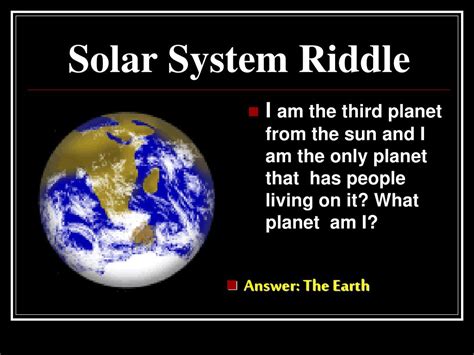 Ppt Class Solar System Riddles Powerpoint Presentation Free Download