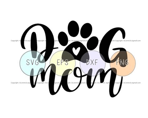 Dog Mom Svg for Cricut and Silhouette Cameo. Free Commercial | Etsy