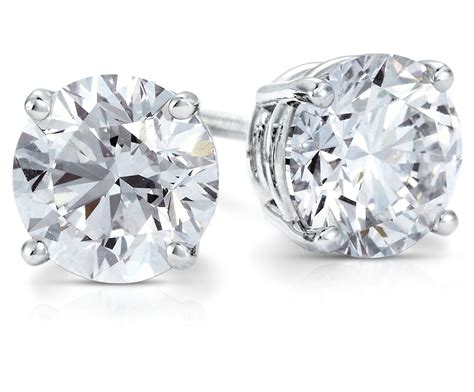 Diamond Stud Earrings In Platinum Ct Tw Blue Nile Diamond
