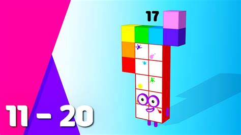 Numberblocks 11 To 20 Official Made With 3d Cubes Youtube