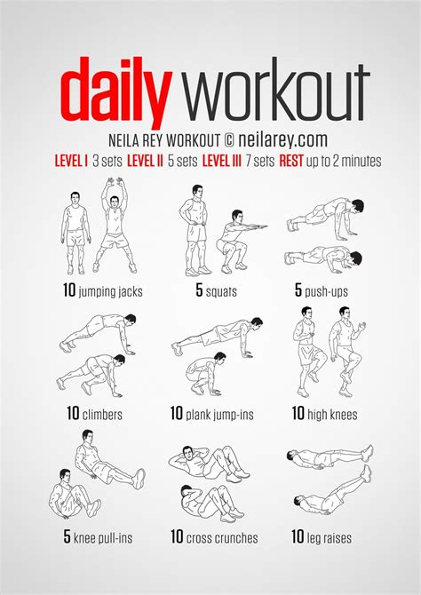 Easy Daily Workout Daily Workout Easy Daily Workouts