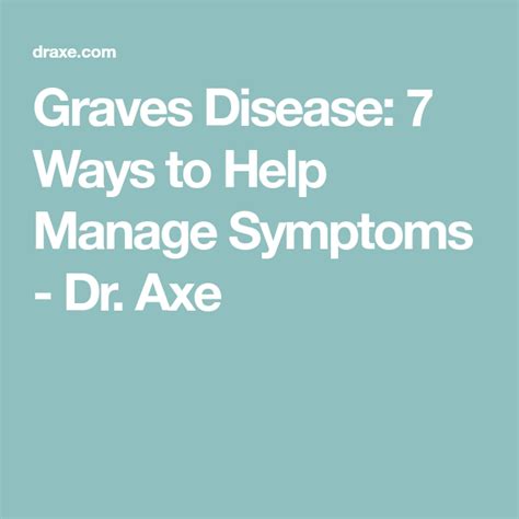 Graves Disease 7 Ways To Help Manage Symptoms Dr Axe Graves