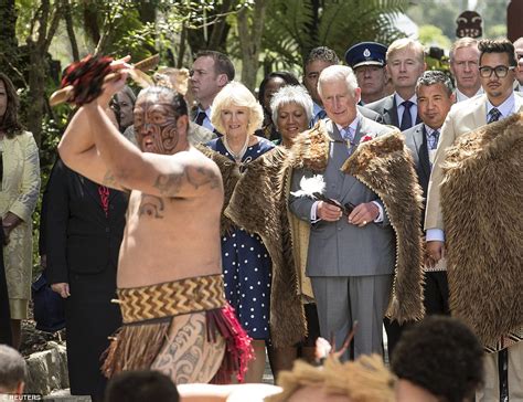 Prince Charles And Camilla Don Cloaks For Maori Ceremony In New Zealand Daily Mail Online