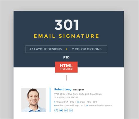 20 Creative Modern Email Signature Templates With Beautiful Designs 2020