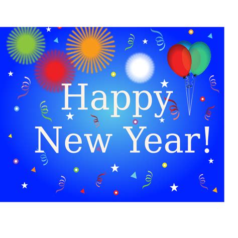 Happy New Year Banner With Balloons Vector Image Free Svg