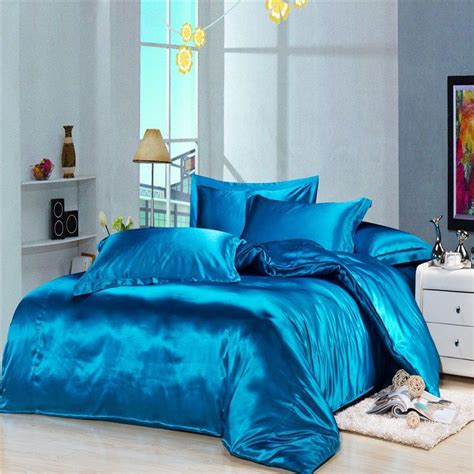 Here are the best silk sheet sets for you. turquoise comforters and bedspreads | Luxury-Blue-Silk ...
